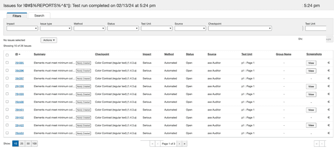 Screenshots in the Issue