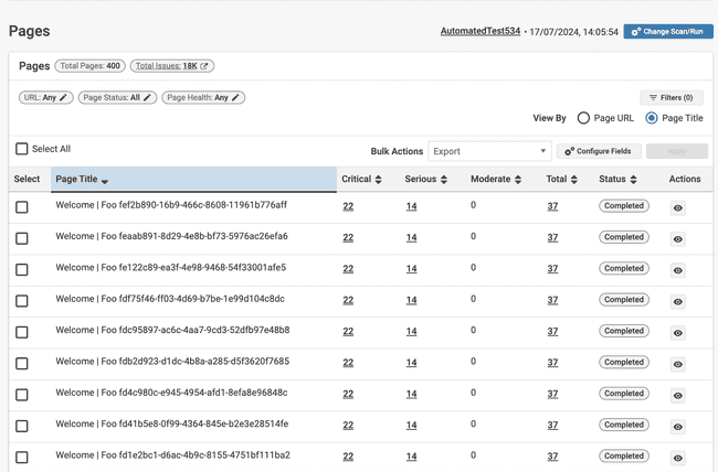 viewing pages exp